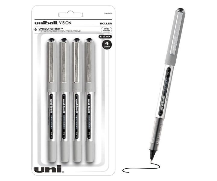 Uni-Ball Vision Black Rollerball Pens, Fine Point 4-Pack product review