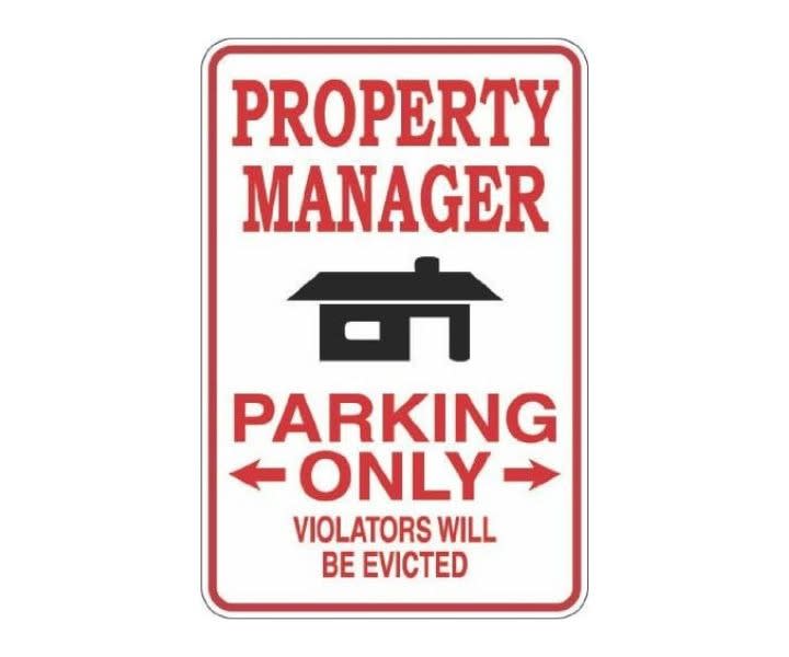 Property Manager Parking Only 8x12" Metal Novelty Sign product review