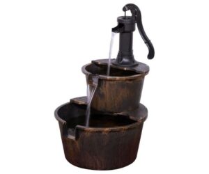 Alpine Rustic 2-Tier Barrel & Pump Water Fountain, Bronze Review: Is It Worth It?