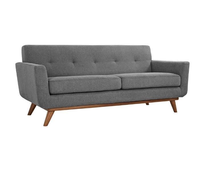 Modway Engage Mid-Century Fabric Loveseat Gray product review