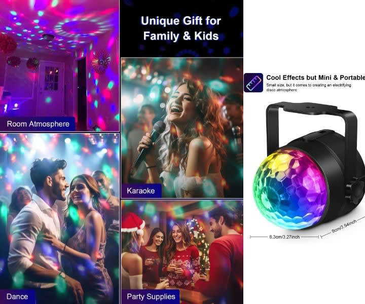 Luditek Sound Activated Party Lights with Remote DJ product review