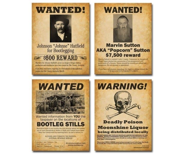 Bootlegger Wanted Posters - Set of 4, 8x10 Unframed product review