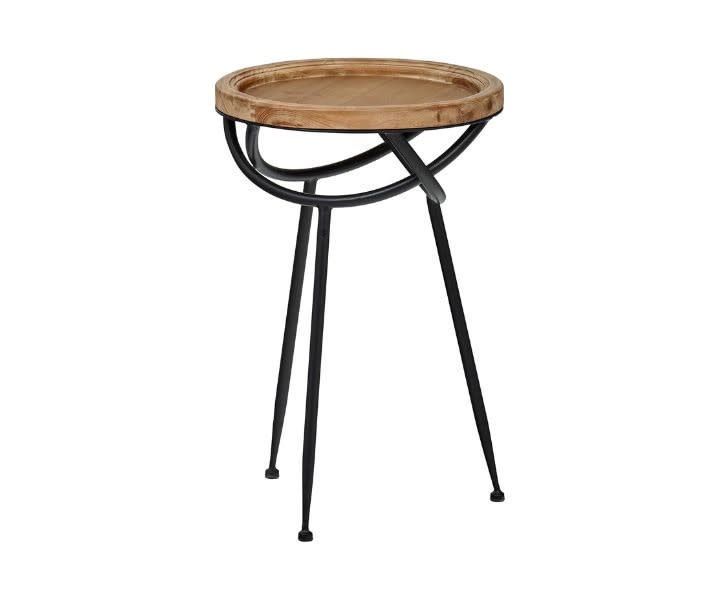 Stone & Beam Rustic Wood & Metal Side End Table, 16.25"W product review