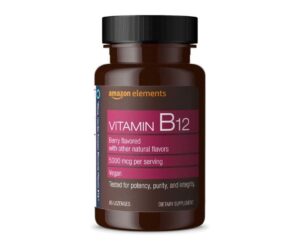Amazon Elements Vitamin B12 5000mcg, Berry Flavor