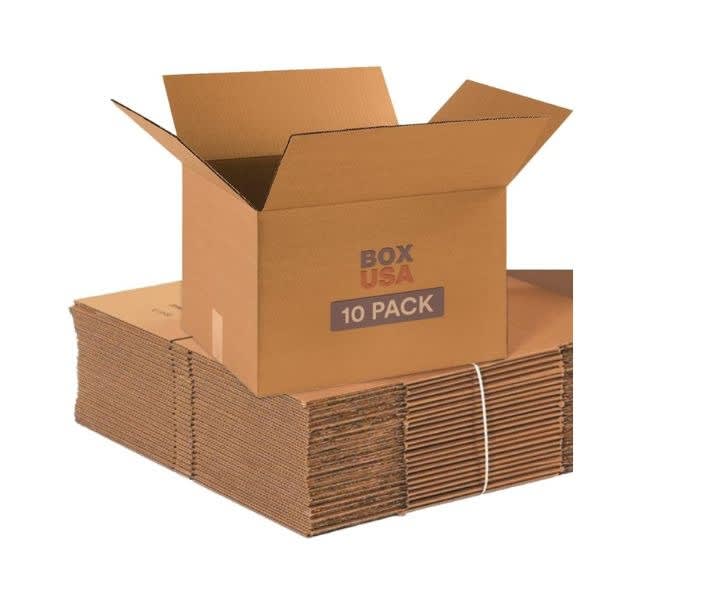 BOX USA Medium Moving Boxes 10-Pack, 18x14x12 for Packing product review