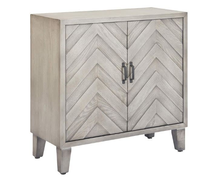 Amazon Brand Stone & Beam Chevron Bar Cabinet, Light Gray product review