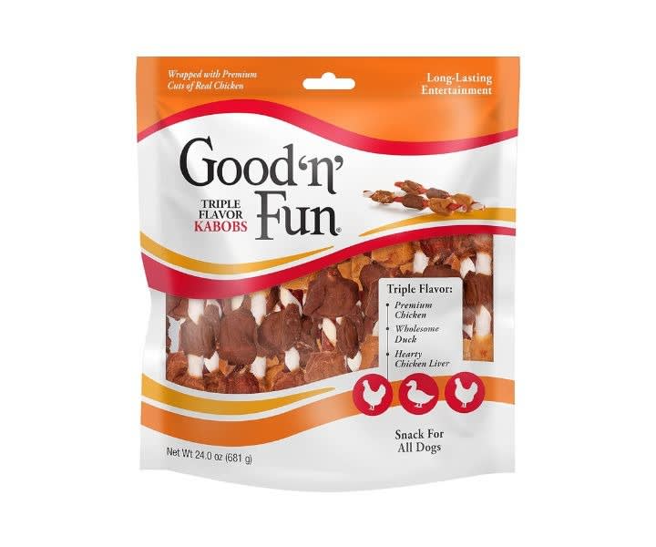 Good'N'Fun Triple Flavored Rawhide Kabobs for Dogs, 1.5pou product review