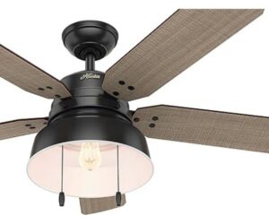 Hunter Fan 52 inch Rustic Ceiling Fan in Matte Black with LED Open Review: Is It Worth Buying?