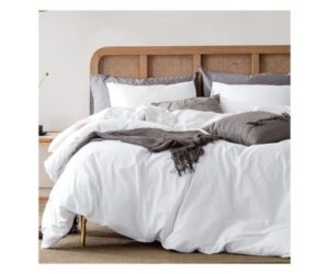 ATsense Duvet Cover King Size, 100% Washed Cotton 3-Piece White Duvet Cover Bedding Set Review: What You Need to Know