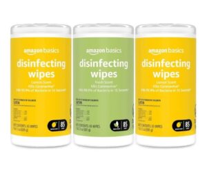 Amazon Basics Disinfecting Wipes, Lemon Scent