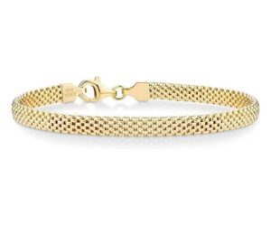 Miabella 18K Gold Over Silver 5mm Mesh Bracelet, Made in Italy: Honest Review and Buying Guide