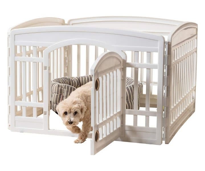 IRIS USA 4-Panel Dog Playpen, 24", Foldable, White product review