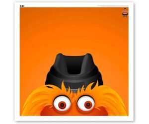 Gritty Minimalist NHL Art Print by S. Preston