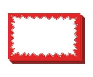 50pcs Sale Signs 3.5"x5.5" Red Starburst Price Tags Review: Is It Worth Buying?