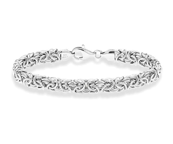 Miabella 925 Silver Byzantine Bracelet for Women, Italian Made product review