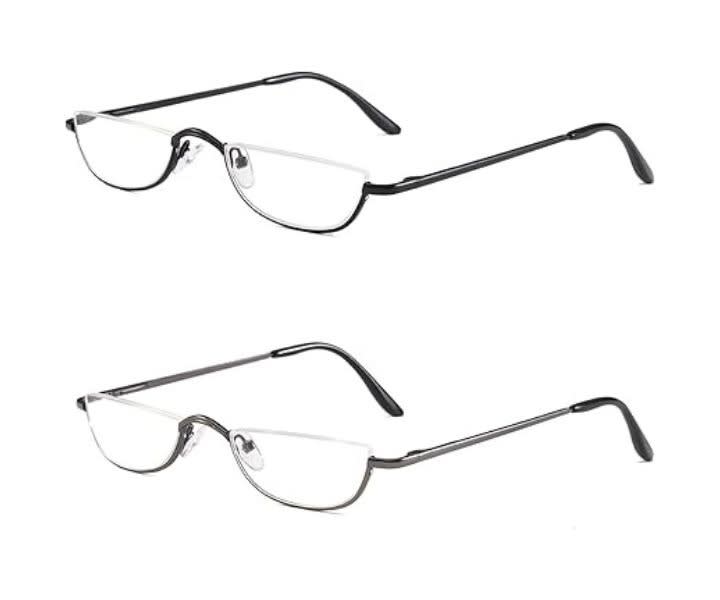 KoKoBin Half Reading Glasses - 2 Half Rim Metal Frame Glasses product review