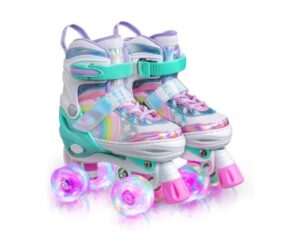 SULIFEEL Rainbow Unicorn 4 Size Adjustable Light up Roller Skates Review: What You Need to Know