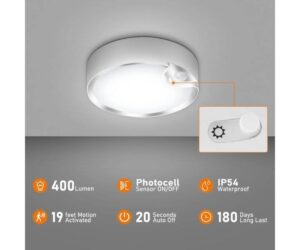 TOOWELL Motion Sensor Ceiling Light, Battery Operated, 400LM Review: What You Need to Know