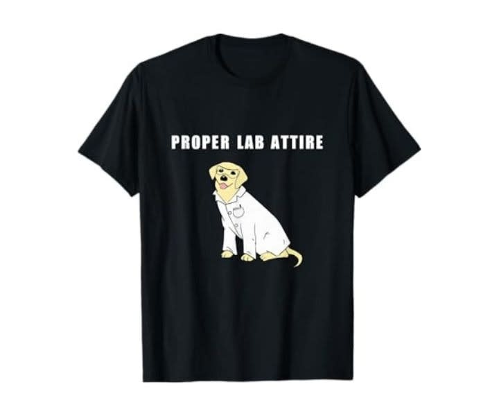 Proper Lab Attire Shirt| Funny Laboratory Dog Pun T-Shirt product review