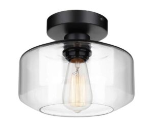 MAXvolador Industrial Semi-Flush Ceiling Light, Clear Glass Review: Is It Worth It?