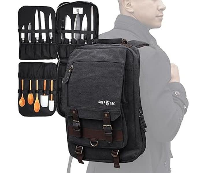Chef Knife Bag Retro Backpack – 20+ Slots for Knives & Tools product review