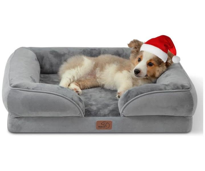 Bedsure Orthopedic Dog Bed, Medium, Waterproof, Grey product review
