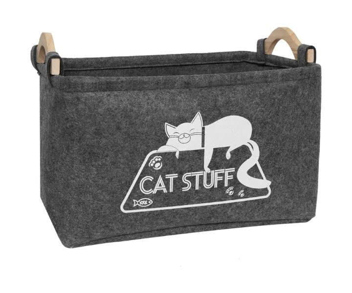 Vumdua Cat Toy Box, Cat Toy Storage Basket with Handles product review