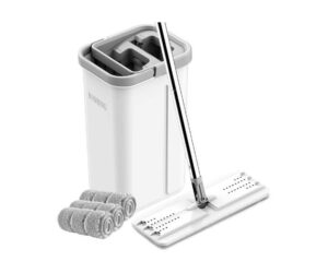 BOSHENG Flat Mop & Bucket Set with Wringer, Microfiber Pads: Full Review and Analysis