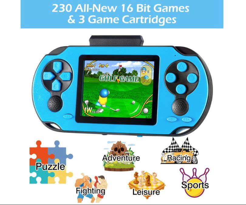 16-Bit Handheld Game Console, 3'' Screen, 230 Retro Games product review