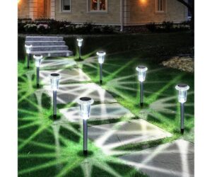Solar Stake Lights, Stainless Steel