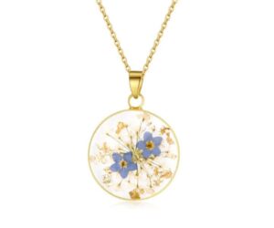 Pressed Wildflower Necklace, Gold Forget-Me-Not Jewelry Review: Is It Worth It?