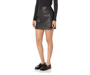 The Drop Women's Aiden Vegan Leather A-line Mini Skirt Review: Is It Worth Buying?