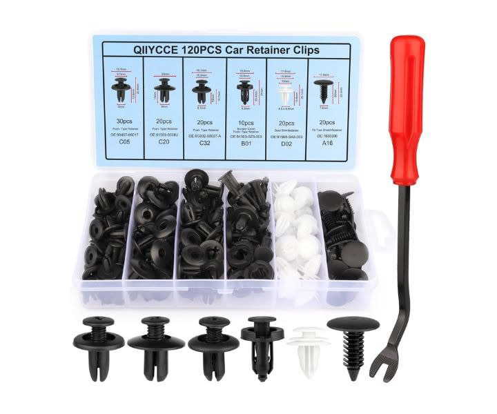 QIIYCCE-120PCS Car Clips,Plastic Rivets,6 Popular Sizes of Car Body Fixed Clip product review