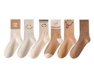 6 Pairs Cute Smiley Face Cotton Knit Socks Review: Is It Worth It?