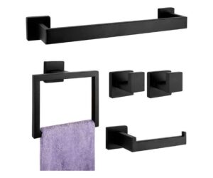 5pcs Matte Black SUS304 Bathroom Hardware Accessories Review: Is It Worth It?