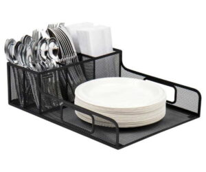 Mind Reader Utensil Napkin & Plate Holder | Metal Mesh Black Review: Is It Worth It?