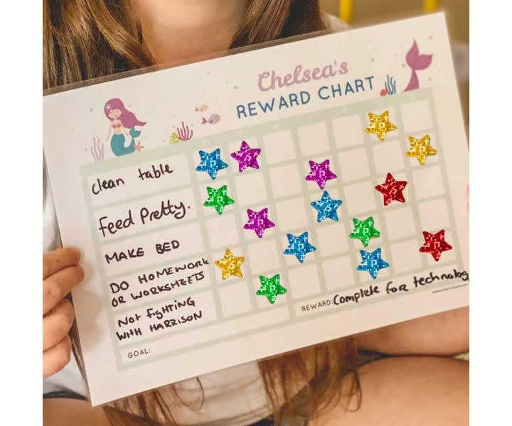 1620-Pack Holographic Star Stickers, 6 Colors Kids & Teachers product review