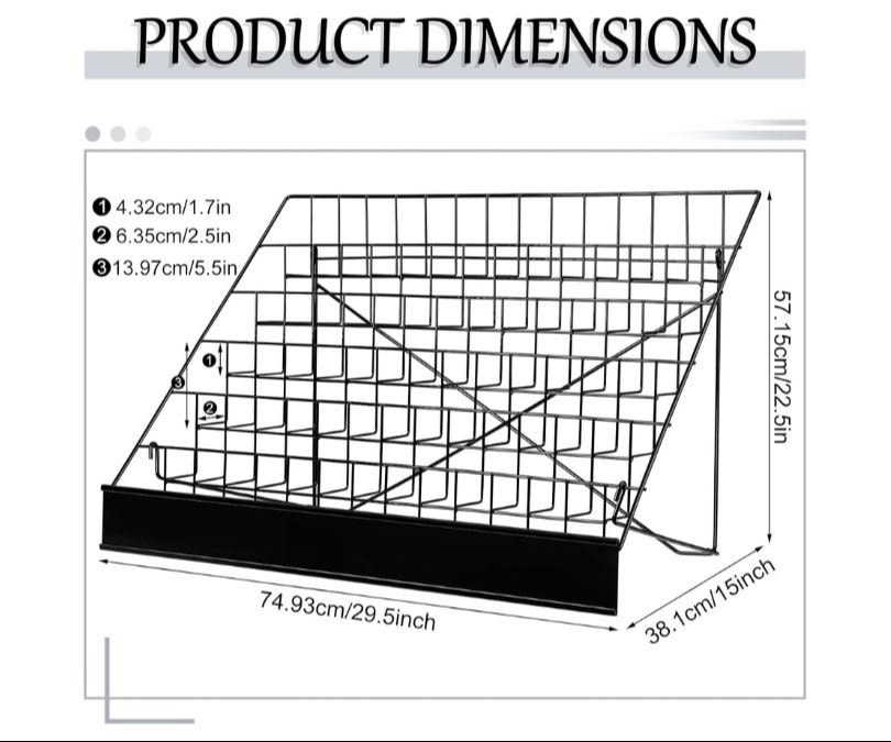 Queekay 6-Tier Wire Countertop Rack for Comics & Magazines product review