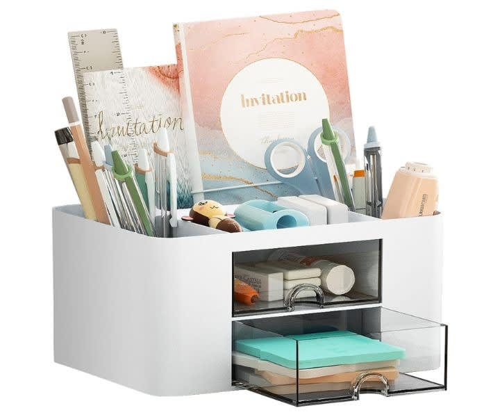 Marbrasse Pen Organizer with 2 Drawers, 5 Compartments Desk product review