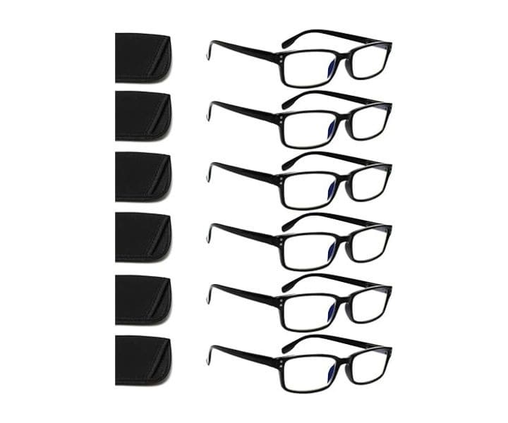 Kerecsen 6-Pack Reading Glasses Blue Light Blocking,Spring Hinge product review