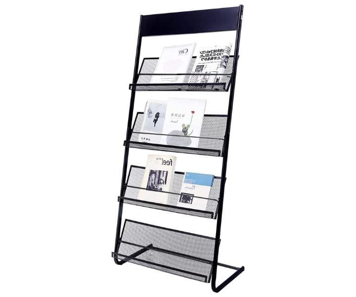 4-Tier Floor Magazine Rack, Black Display for Exhibits product review
