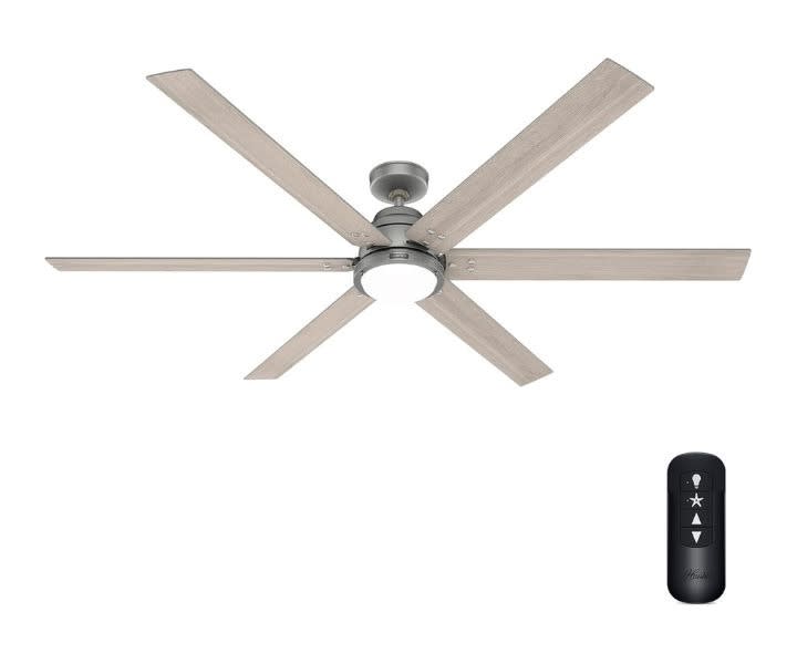 Hunter Smart WiFi Ceiling Fan, 72" Matte Silver product review