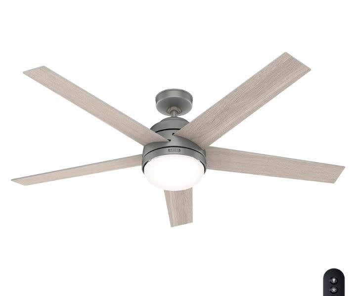 Hunter Smart WiFi Ceiling Fan, 60" Matte Silver product review