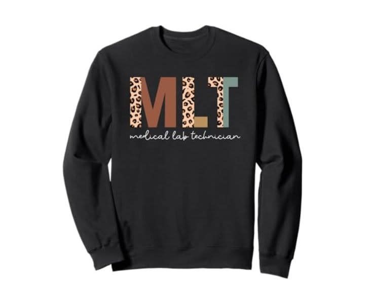 Medical Lab Technician Med Lab Tech MLT Leopard Sweatshirt product review