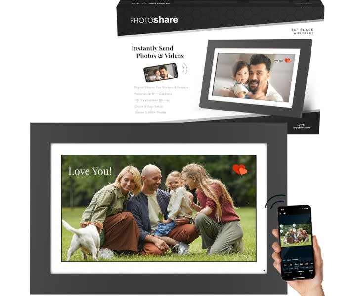 14" Wi-Fi Digital Photo Frame, Send Photos via App product review