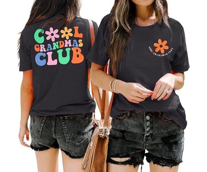 Grandma Shirt Woman Cool Grandma Club T-Shirt Floral&nbsp; product review