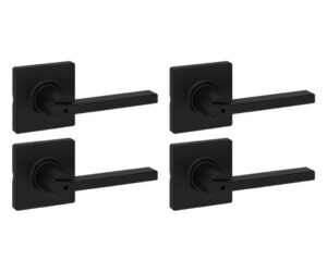 Kwikset Casey Matte Black Privacy Door Lever