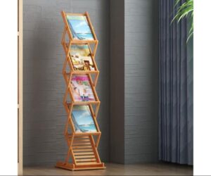 Foldable Bamboo Magazine Rack, 5 Pockets, A4, Portable Display Review: Is It Worth Buying?