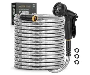50FT Stainless Steel Garden Hose with 10-Function Nozzle Review: Is It Worth It?