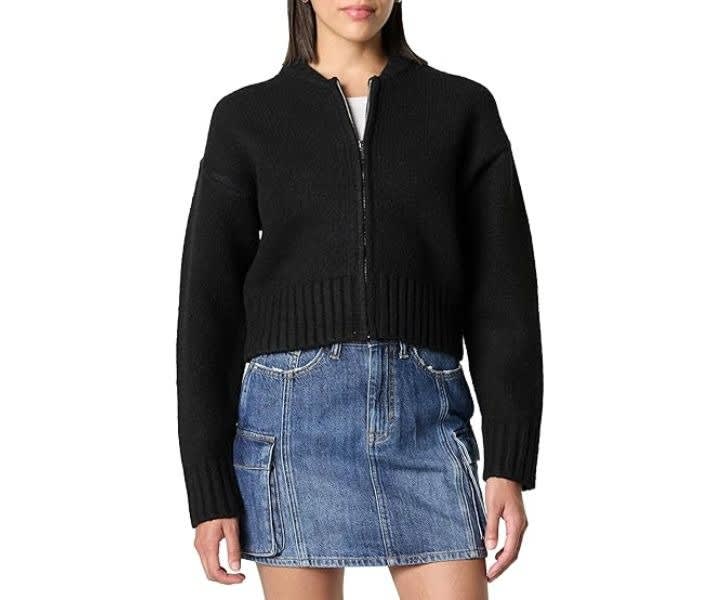The Drop Women's Brynne Bomber Sweater Cardigan product review